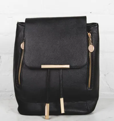 Siyah altın moda sırt çantası