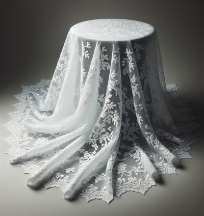 Elegant beyaz dantel fabric