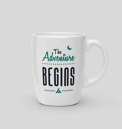 Seramik Kupa "The Adventure Begins" 330 ml